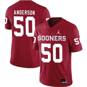 Ben Anderson Oklahoma Sooners Jordan Brand NIL Replica Football Jersey - Crimson