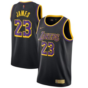 Men's Los Angeles Lakers LeBron James  Player Jersey Earned Edition - Black