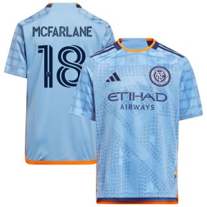 Christian McFarlane New York City FC adidas Youth 2023 The Interboro Kit Replica Jersey - Light Blue
