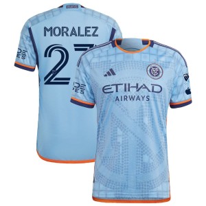 Maximiliano Moralez New York City FC adidas 2023 The Interboro Kit Authentic Jersey - Light Blue