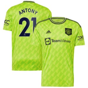 Antony Manchester United adidas 2022/23 Third Replica Player Jersey - Neon Green