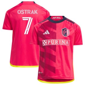 Tomas Ostrak St. Louis City SC adidas Youth 2023 CITY Kit Replica Jersey - Red