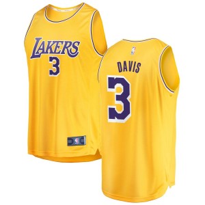 Anthony Davis Los Angeles Lakers Fanatics Branded 2018/19 Fast Break Replica Jersey Gold - Icon Edition
