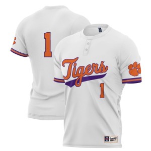 #1 Clemson Tigers ProSphere Youth Softball Jersey - White