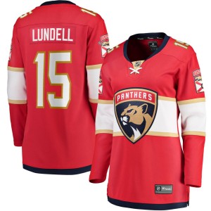 Anton Lundell Florida Panthers Fanatics Branded Women's Home Breakaway Player Jersey - Red