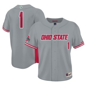 #1 Ohio State Buckeyes ProSphere Youth Baseball Jersey - Gray