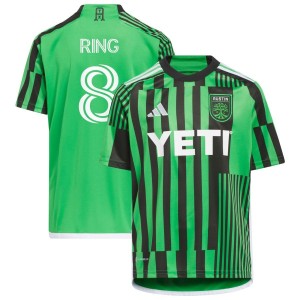 Alex Ring Austin FC adidas Youth 2023 Las Voces Kit Replica Jersey - Green
