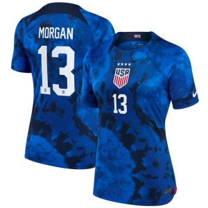 Alex Morgan USWNT Nike Women's 2022/23 Away Breathe Stadium Replica Player Jersey - Blue