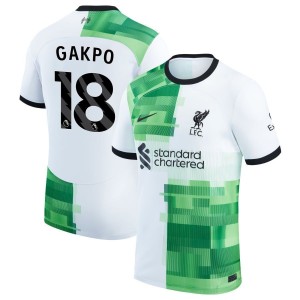 Cody Gakpo  Liverpool Nike 2023/24 Away Replica Jersey - White