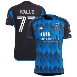 Casey Walls San Jose Earthquakes adidas 2023 Active Fault Jersey Authentic Jersey - Blue