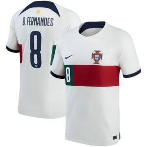 Bruno Fernandes Portugal National Team Nike 2022/23 Away Breathe Stadium Replica Player Jersey - White
