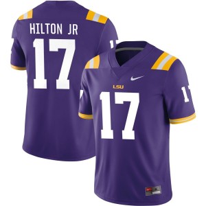 Chris Hilton Jr LSU Tigers Nike NIL Replica Football Jersey - Purple