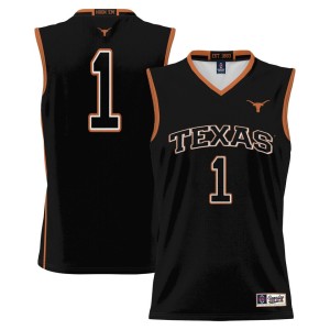 #1 Texas Longhorns ProSphere Youth Replica Basketball Jersey - Black