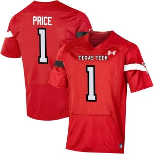 Myles Price Texas Tech Red Raiders Under Armour NIL Replica Football Jersey - Red