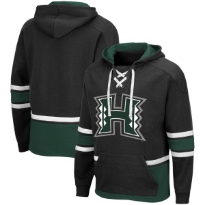 Hawaii Rainbow Warriors Colosseum Lace Up 3.0 Pullover Hoodie - Black