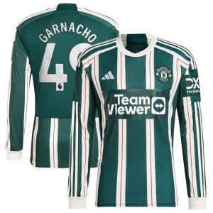 Alejandro Garnacho Manchester United adidas 2023/24 Away Long Sleeve Replica Player Jersey - Green