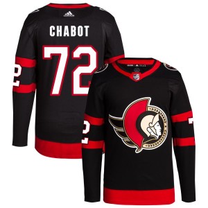 Thomas Chabot Ottawa Senators adidas Home Primegreen Authentic Pro Jersey - Black