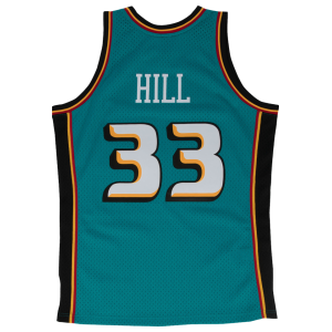 Men's Hill Grant Mitchell & Ness Pistons Swingman Jersey - Aqua
