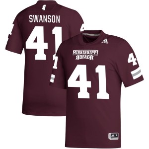 Cody Swanson Mississippi State Bulldogs adidas NIL Replica Football Jersey - Maroon