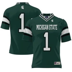 #1 Michigan State Spartans ProSphere Youth Endzone Football Jersey - Green