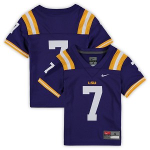 #7 LSU Tigers Nike Preschool Replica Football Jersey - Purple