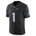 #1 Michigan State Spartans Nike Alternate Football Game Jersey - Black
