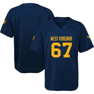 #67 West Virginia Mountaineers Youth Jersey - Navy