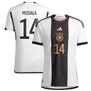 Jamal Musiala Germany National Team adidas 2022/23 Home Authentic Jersey - White