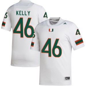 Nick Kelly Miami Hurricanes adidas NIL Replica Football Jersey - White