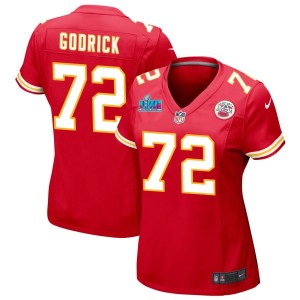 Jason Godrick Kansas City Chiefs Nike Women's Super Bowl LVII Game Jersey - Red