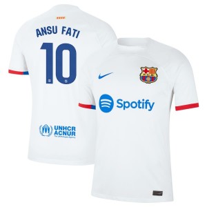 Ansu Fati Ansu Fati  Barcelona Nike 2023/24 Away Replica Jersey - White