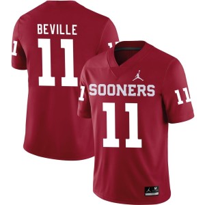 Davis Beville Oklahoma Sooners Jordan Brand NIL Replica Football Jersey - Crimson