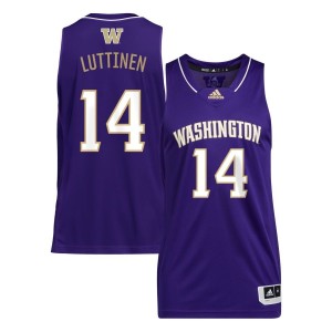 Kyle Luttinen Washington Huskies adidas Unisex NIL Men's Basketball Jersey - Purple