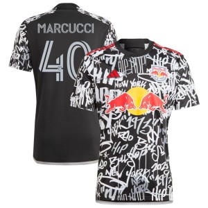 AJ Marcucci  New York Red Bulls adidas Youth 2023 Freestyle Replica Jersey - Black