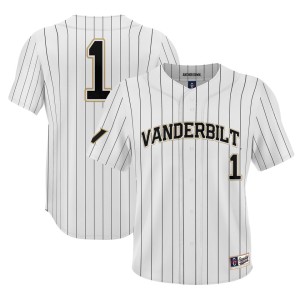 #1 Vanderbilt Commodores ProSphere Baseball Jersey - White