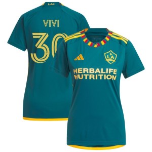 Gino Vivi LA Galaxy adidas Women's 2023 LA Kit Replica Jersey - Green