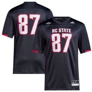 #87 NC State Wolfpack adidas Premier Jersey - Black