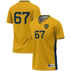 #67 West Virginia Mountaineers ProSphere Unisex Women's Soccer Fashion Jersey - Gold