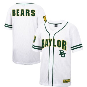 Baylor Bears Colosseum Free Spirited Mesh Button-Up Baseball Jersey - White