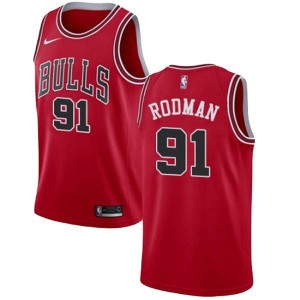 Men's Chicago Bulls Dennis Rodman Icon Edition Jersey - Red