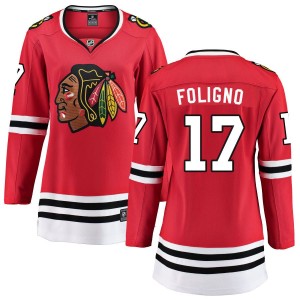 Nick Foligno Chicago Blackhawks Fanatics Branded Women's Home Breakaway Jersey - Red