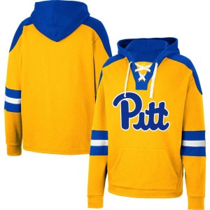 Pitt Panthers Colosseum Lace-Up 4.0 Pullover Hoodie - Gold