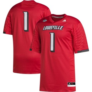 #1 Louisville Cardinals adidas Premier Football Jersey - Cardinal