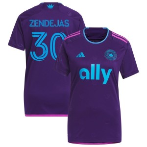 Adrian Zendejas Charlotte FC adidas Women's 2023 Crown Jewel Kit Replica Jersey - Purple