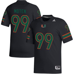 Ahmad Moten Miami Hurricanes adidas NIL Replica Football Jersey - Black