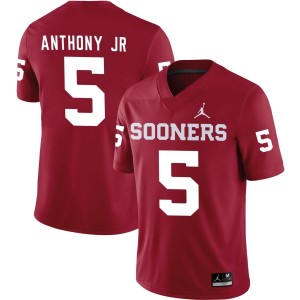 Andrel Anthony Jr Oklahoma Sooners Jordan Brand NIL Replica Football Jersey - Crimson