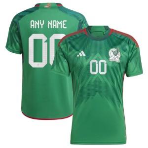 Mexico National Team adidas 2022/23 Home Custom Replica Jersey - Green
