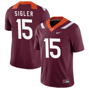Jackson Sigler Virginia Tech Hokies Nike NIL Replica Football Jersey - Maroon