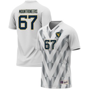 #67 West Virginia Mountaineers ProSphere Youth Women's Soccer Fashion Jersey - White