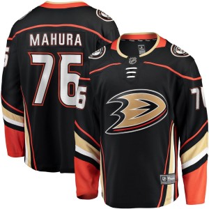 Men's Fanatics Branded Josh Mahura Black Anaheim Ducks Home Breakaway Player Jersey